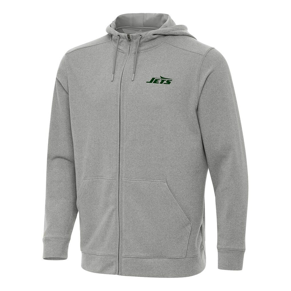 New York Jets Antigua Effortless Full-Zip Hoodie - Heather Gray online