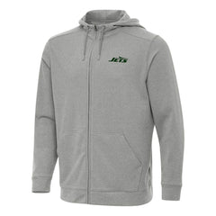 New York Jets Antigua Effortless Full-Zip Hoodie - Heather Gray online