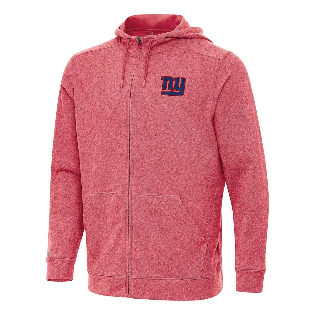 New York Giants Antigua Effortless Full-Zip Hoodie - Heather Red outlet