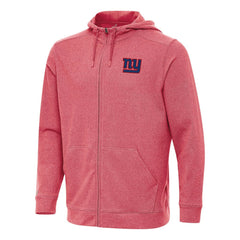 New York Giants Antigua Effortless Full-Zip Hoodie - Heather Red outlet