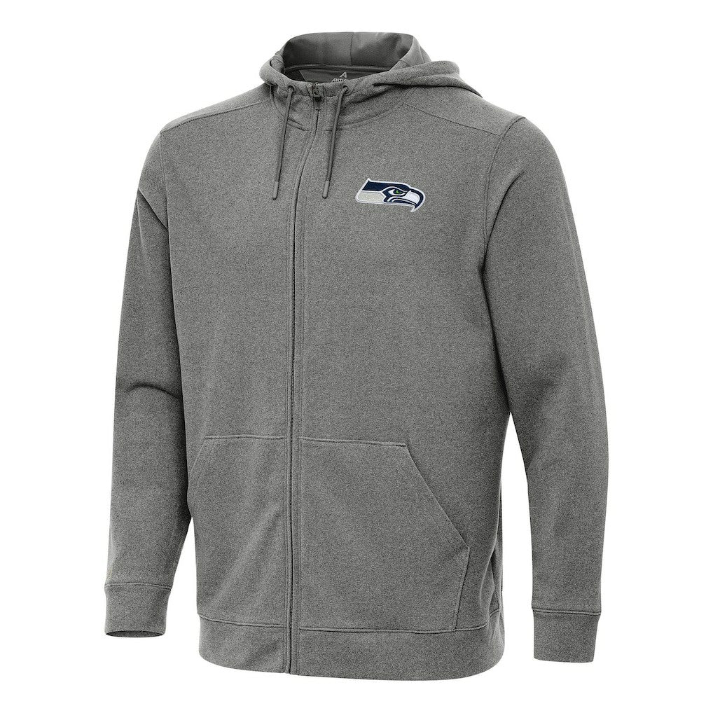 Seattle Seahawks Antigua Effortless Full-Zip Hoodie - Heather Black on sale