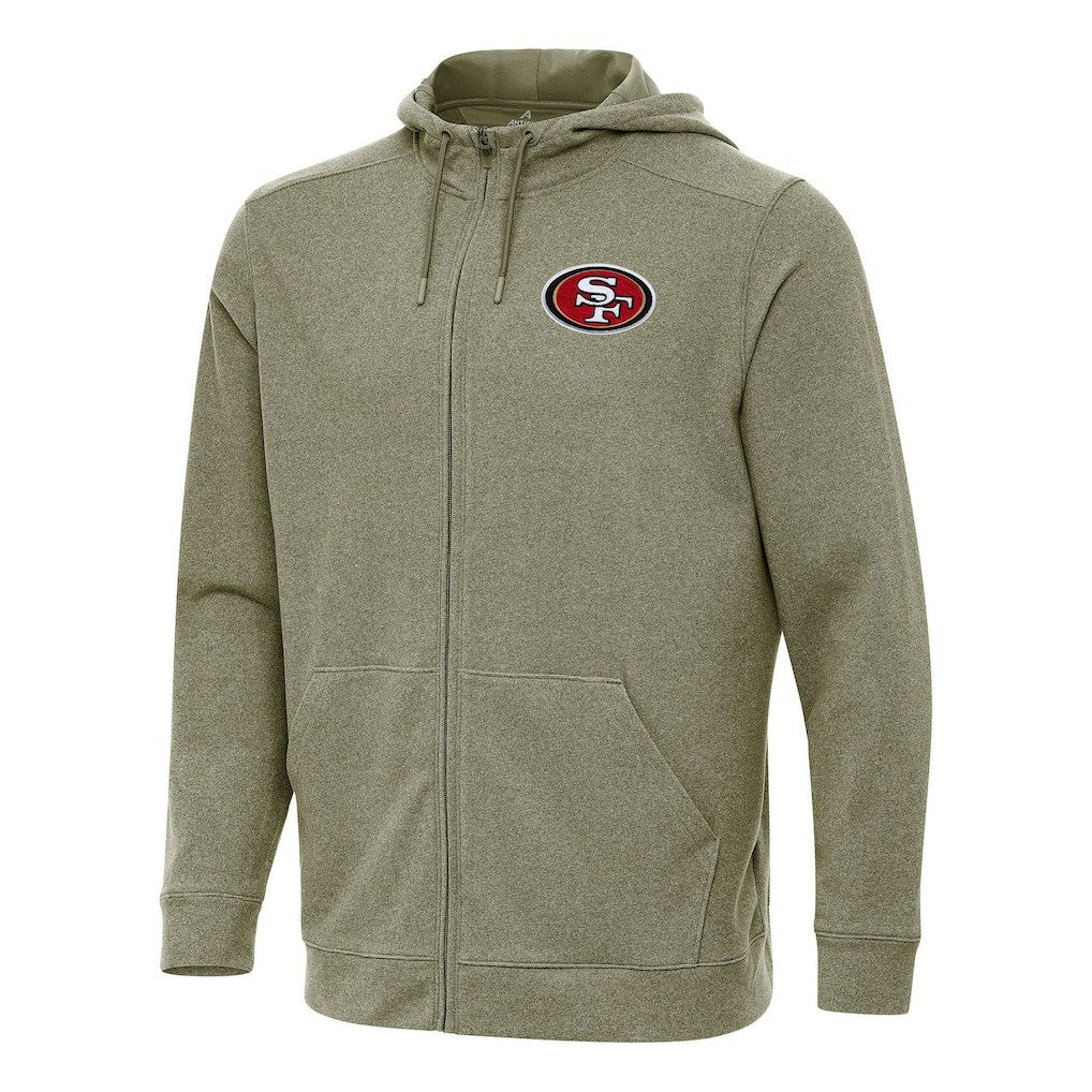 San Francisco 49ers Antigua Effortless Full-Zip Hoodie - Olive on sale