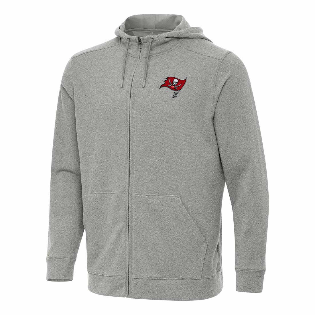 Tampa Bay Buccaneers Antigua Effortless Full-Zip Hoodie - Heather Gray discount
