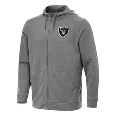 Las Vegas Raiders Antigua Effortless Full-Zip Hoodie - Heather Black cheap