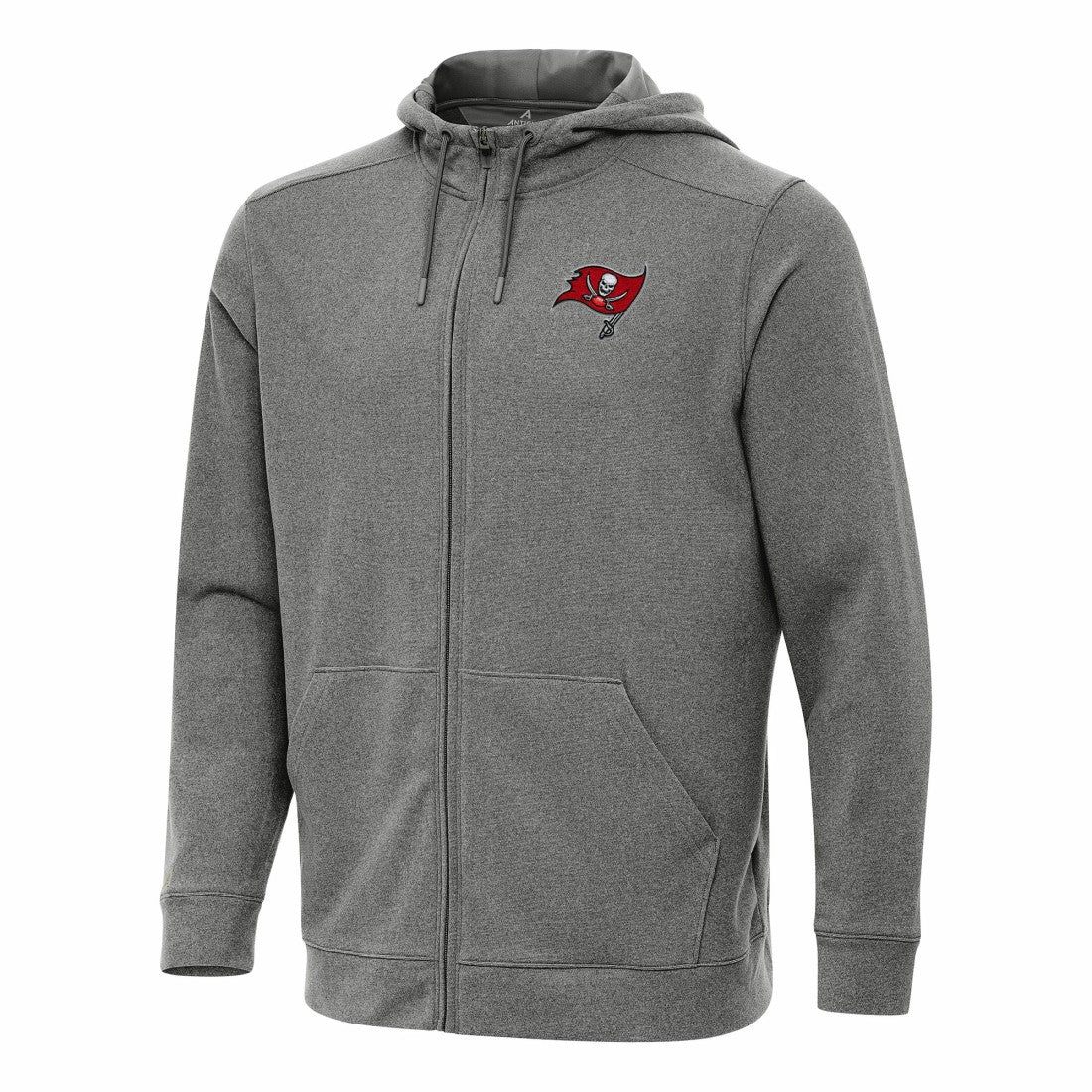 Tampa Bay Buccaneers Antigua Effortless Full-Zip Hoodie - Heather Black outlet