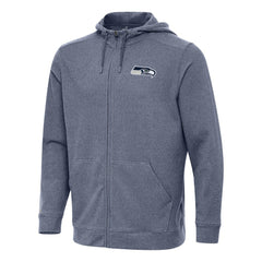 Seattle Seahawks Antigua Effortless Full-Zip Hoodie - Heather College Navy sale