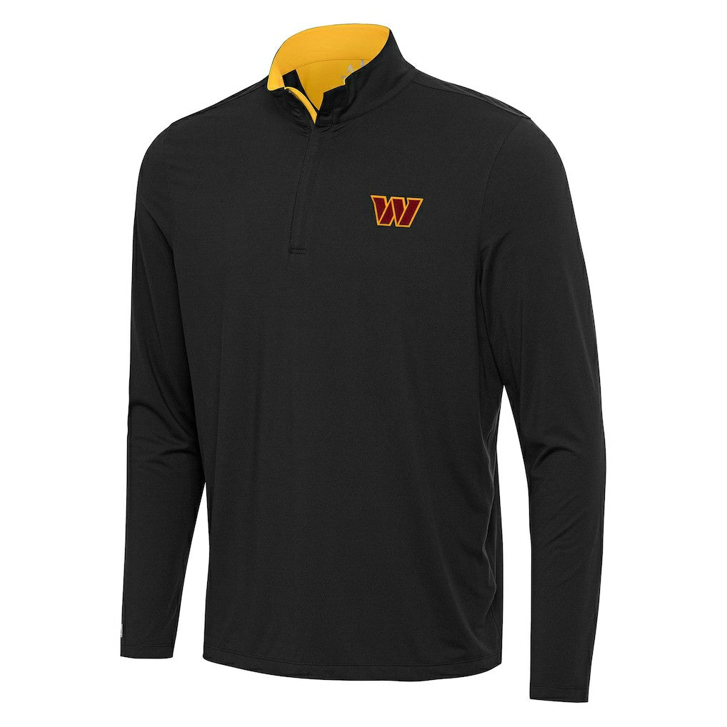Washington Commanders Antigua Content Quarter-Zip Pullover Top - Black/Gold for sale