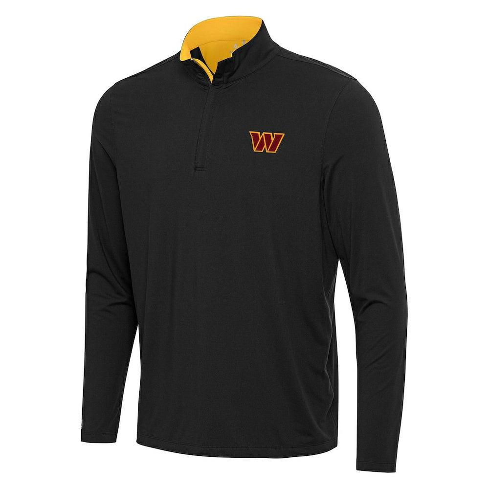 Washington Commanders Antigua Content Quarter-Zip Pullover Top - Black/Gold for sale