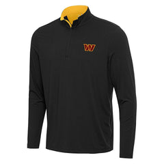 Washington Commanders Antigua Content Quarter-Zip Pullover Top - Black/Gold for sale