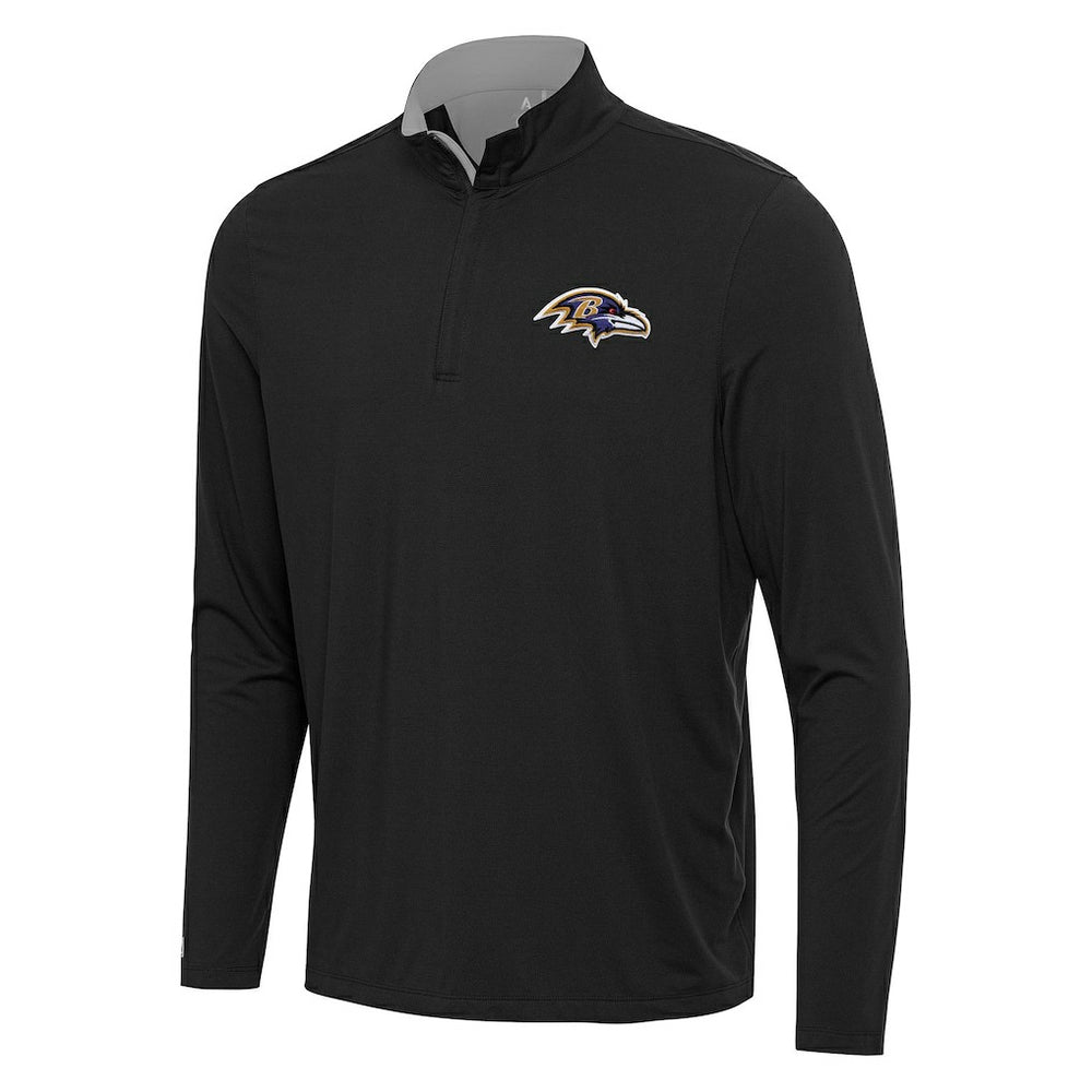 Baltimore Ravens Antigua Content Quarter-Zip Pullover Top - Black/Gray online