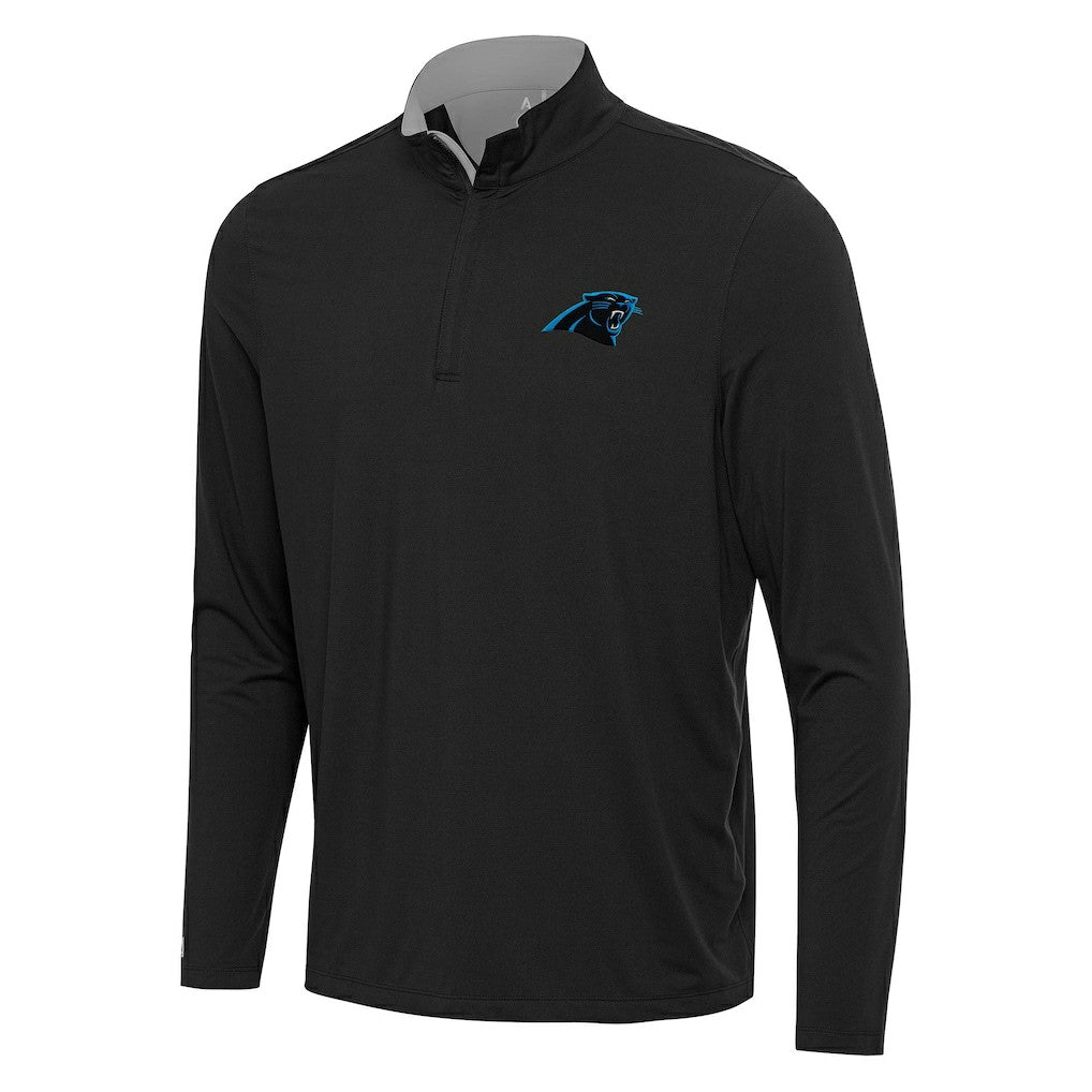 Carolina Panthers Antigua Content Quarter-Zip Pullover Top - Black/Gray online