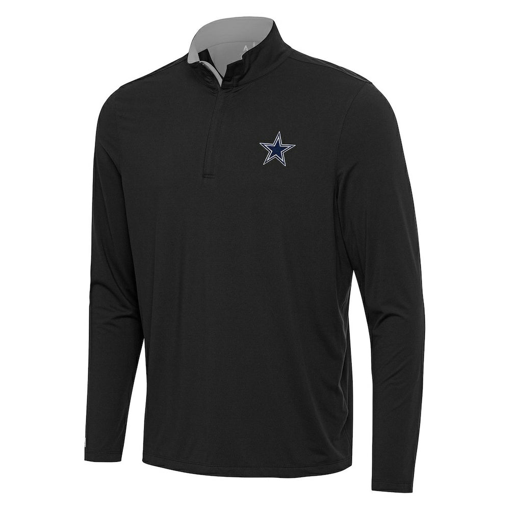 Dallas Cowboys Antigua Content Quarter-Zip Pullover Top - Black/Gray sale