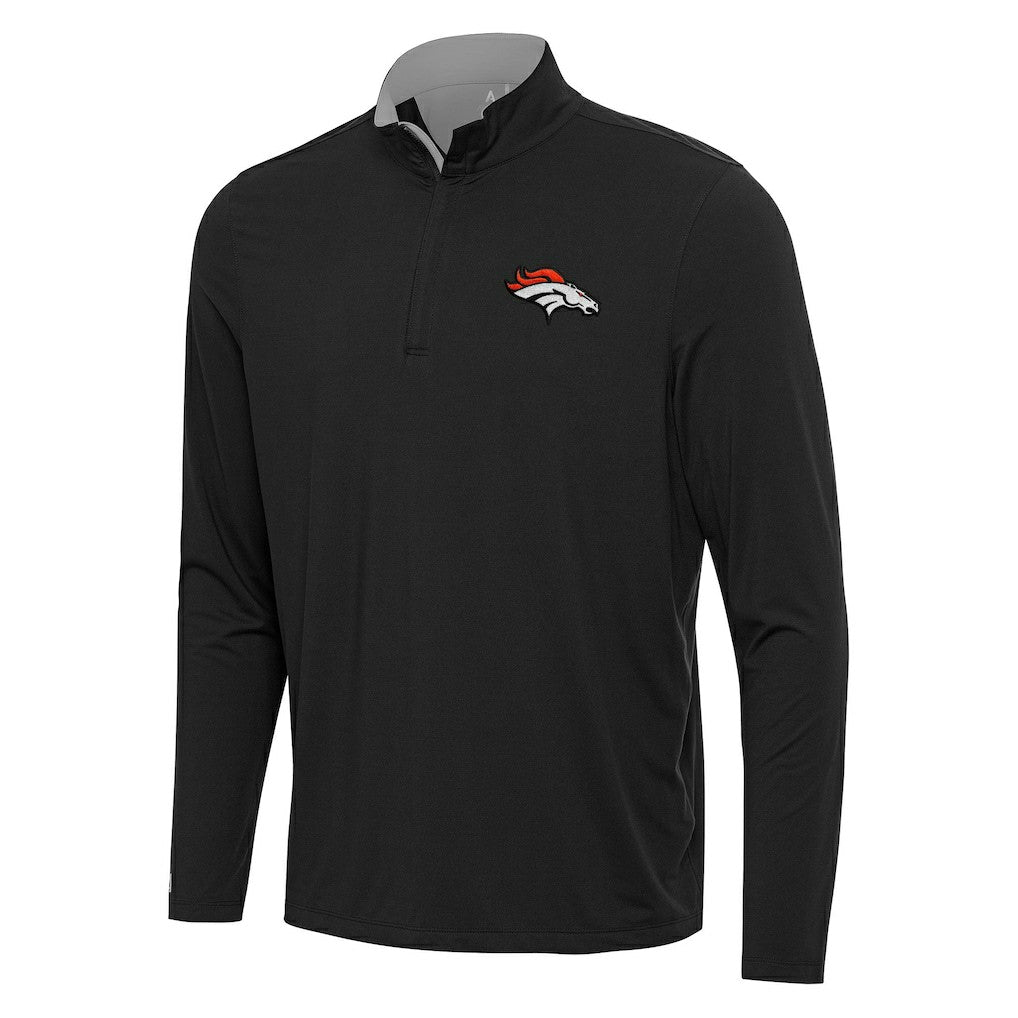 Denver Broncos Antigua Content Quarter-Zip Pullover Top - Black/Gray online