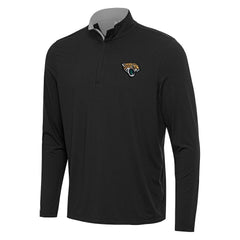 Jacksonville Jaguars Antigua Content Quarter-Zip Pullover Top - Black/Gray sale