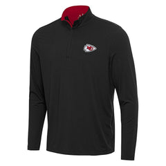 Kansas City Chiefs Antigua Content Quarter-Zip Pullover Top - Black/Red online