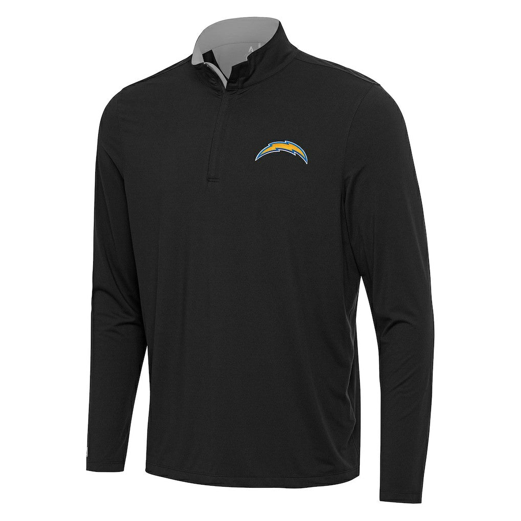 Los Angeles Chargers Antigua Content Quarter-Zip Pullover Top - Black/Gray cheap