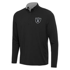 Las Vegas Raiders Antigua Content Quarter-Zip Pullover Top - Black/Gray for sale