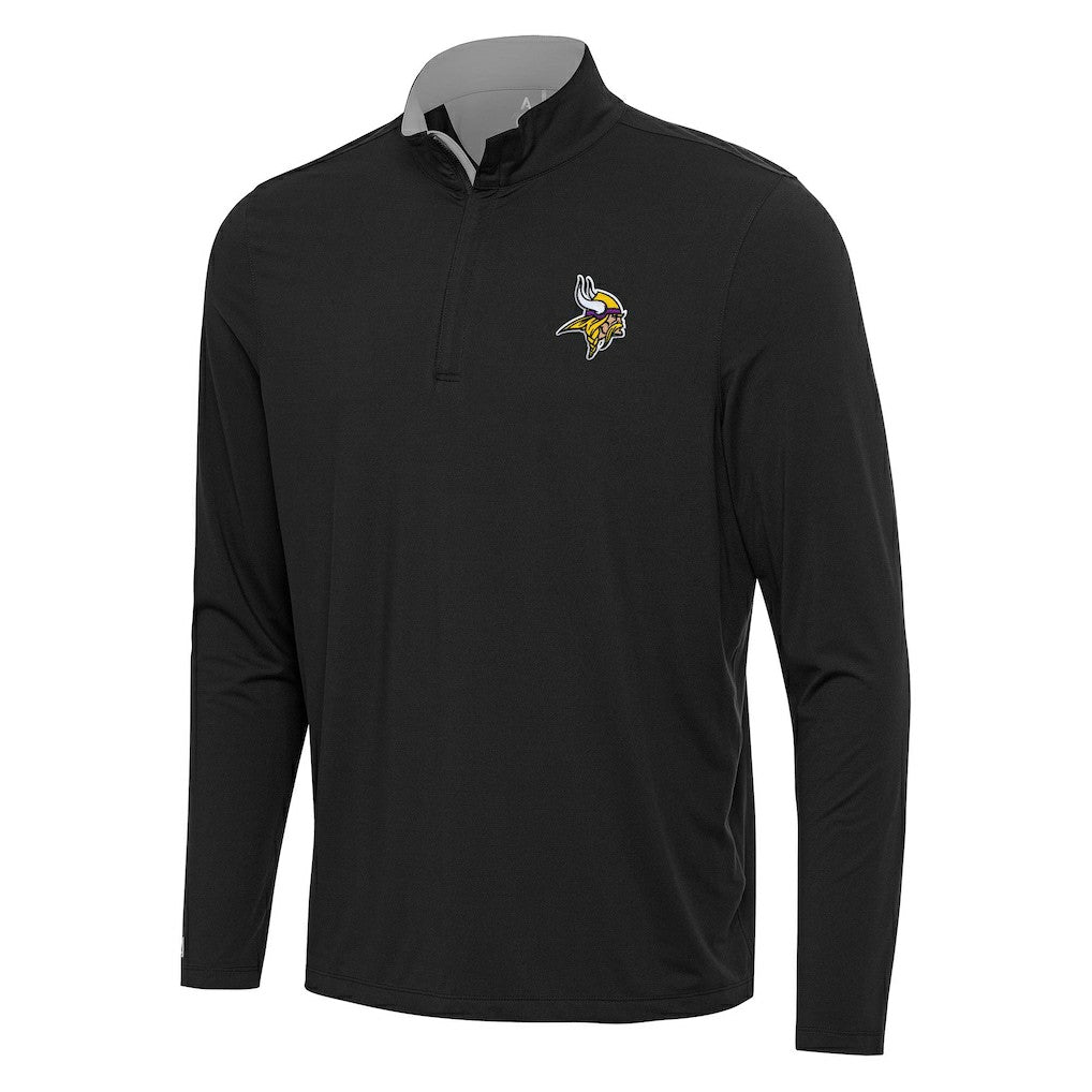 Minnesota Vikings Antigua Content Quarter-Zip Pullover Top - Black/Gray sale