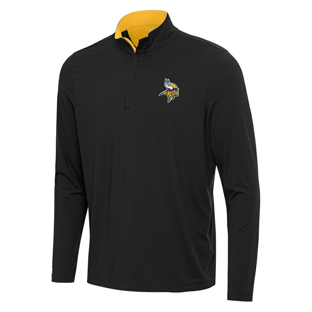 Minnesota Vikings Antigua Content Quarter-Zip Pullover Top - Black/Gold cheap