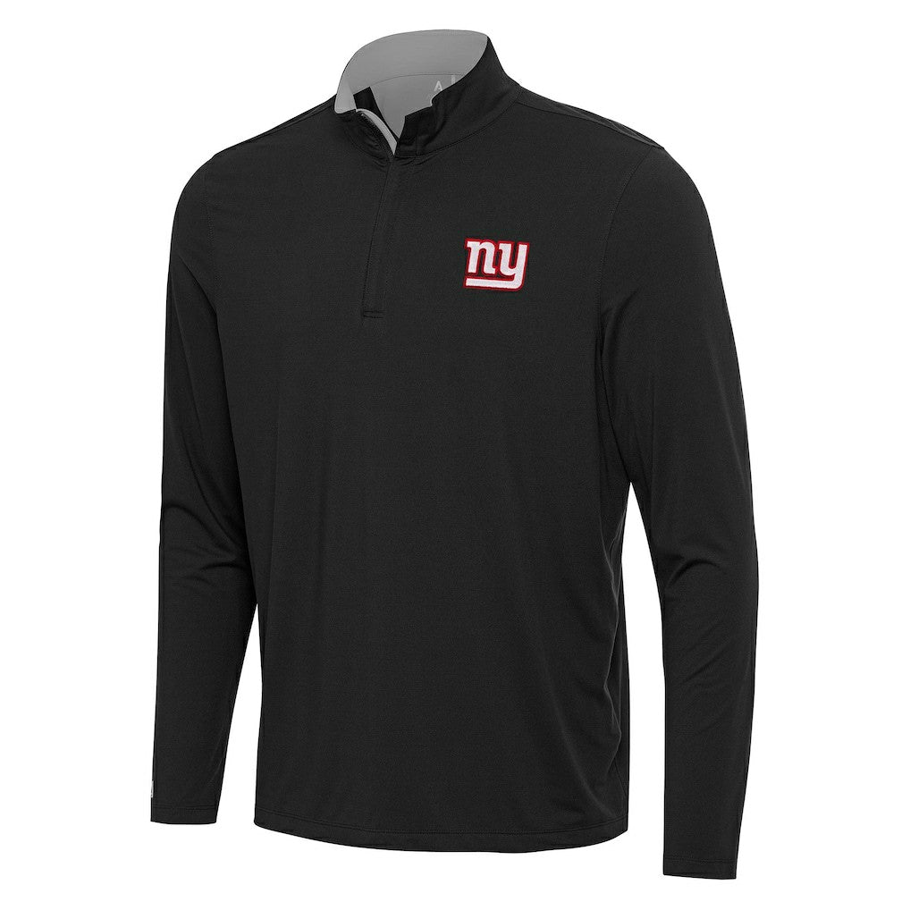 New York Giants Antigua Content Quarter-Zip Pullover Top - Black/Gray sale