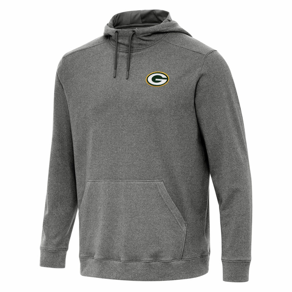 Green Bay Packers Antigua Cloud Pullover Hoodie - Heather Black online
