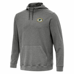 Green Bay Packers Antigua Cloud Pullover Hoodie - Heather Black online