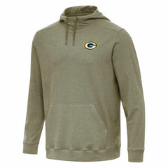 Green Bay Packers Antigua Cloud Pullover Hoodie - Olive sale