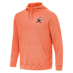 Cleveland Browns Antigua Cloud Pullover Hoodie - Heather Orange on sale