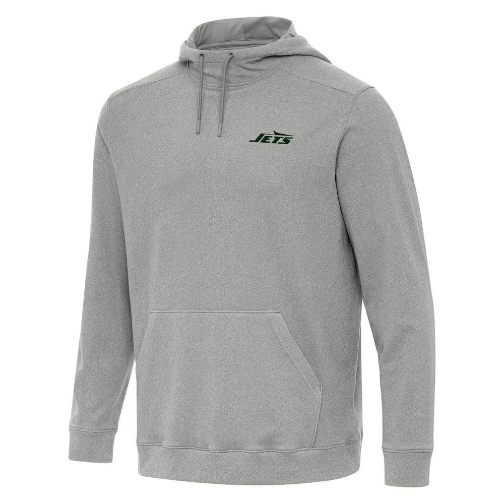 New York Jets Antigua Cloud Pullover Hoodie - Heather Gray on sale