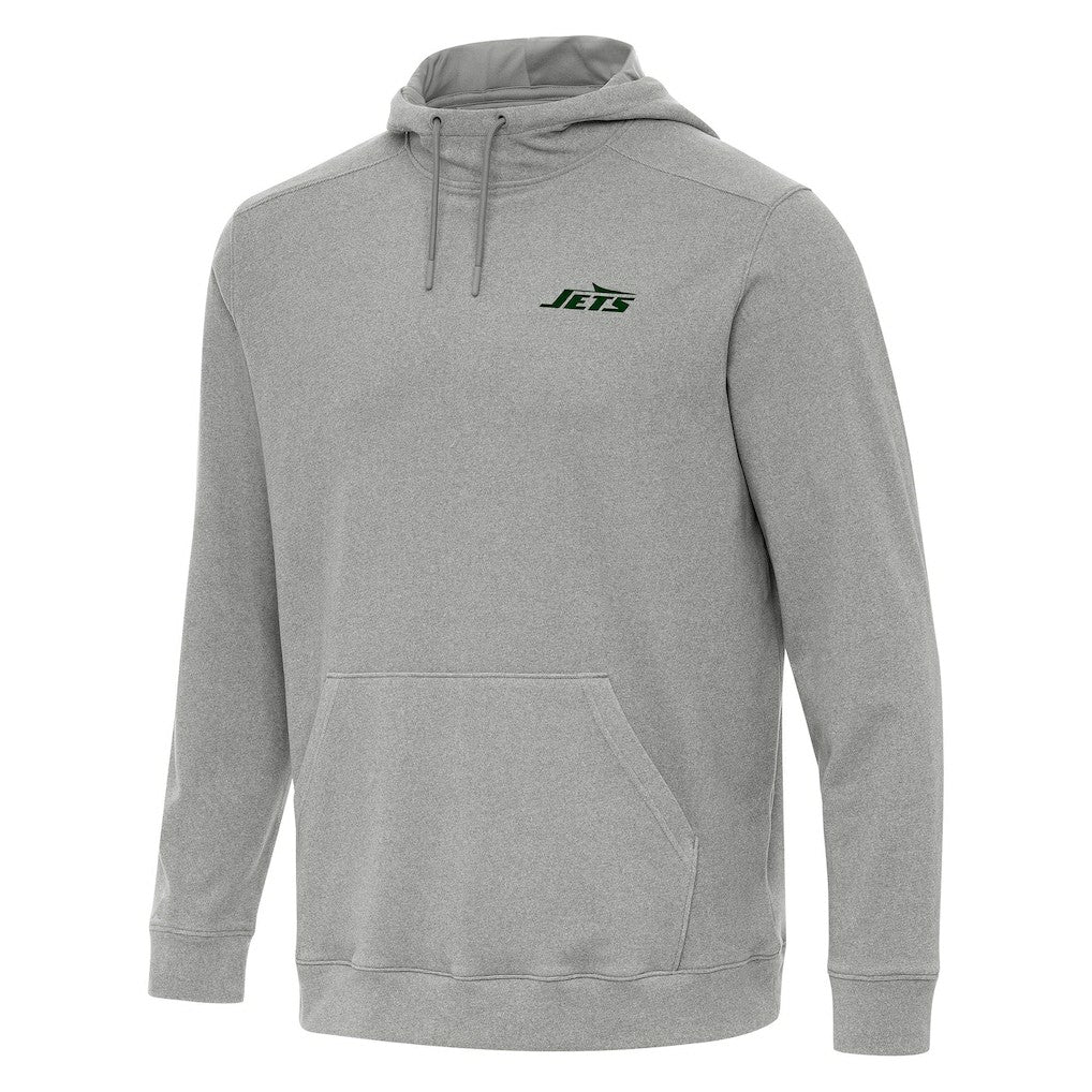 New York Jets Antigua Cloud Pullover Hoodie - Heather Gray on sale