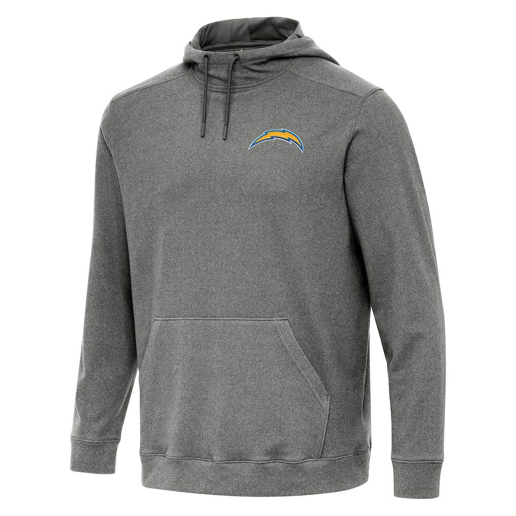 Los Angeles Chargers Antigua Cloud Pullover Hoodie - Heather Black for sale