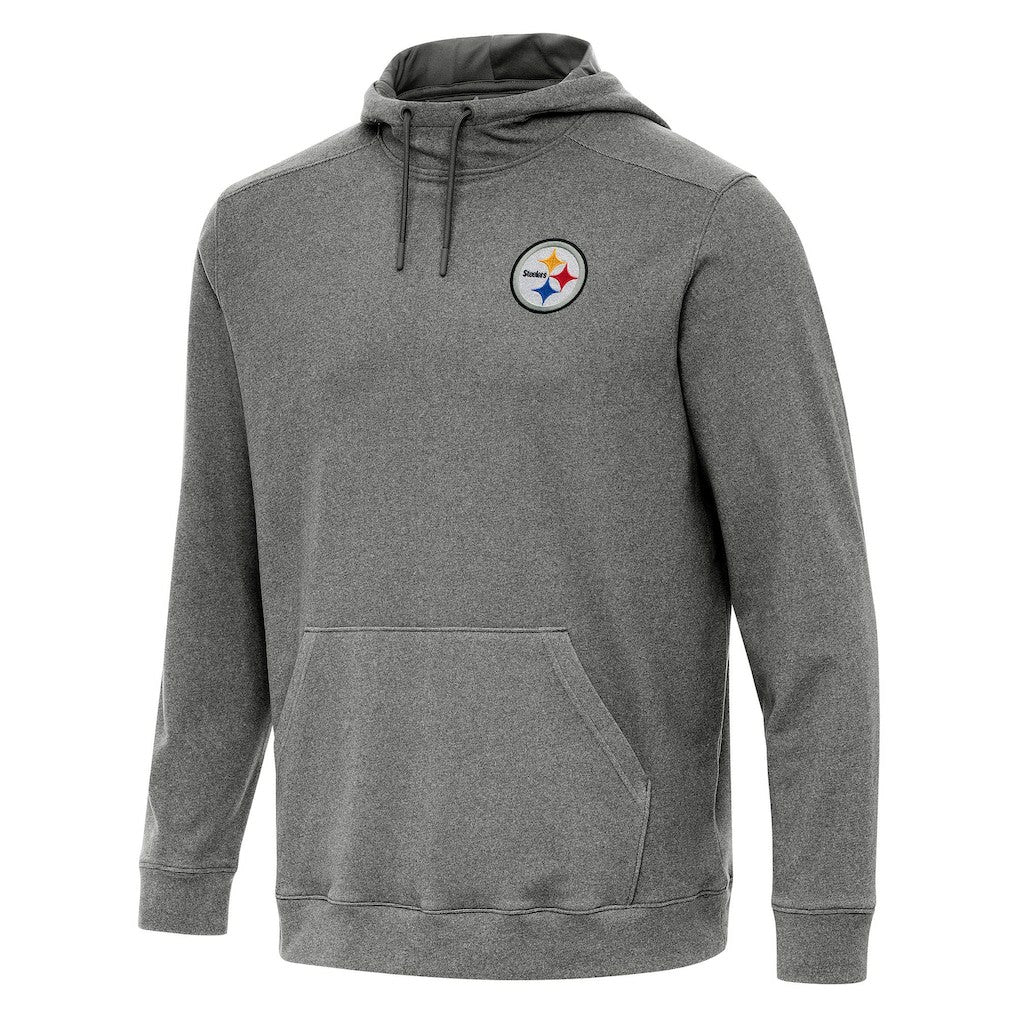 Pittsburgh Steelers Antigua Cloud Pullover Hoodie - Heather Black cheap