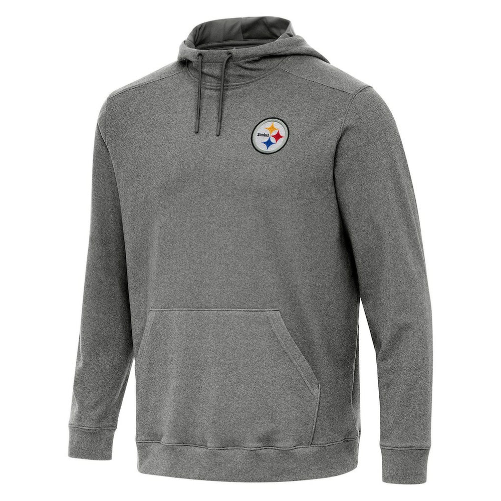 Pittsburgh Steelers Antigua Cloud Pullover Hoodie - Heather Black cheap