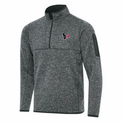 Houston Texans Antigua Fortune Quarter-Zip Pullover Jacket - Heather Charcoal cheap