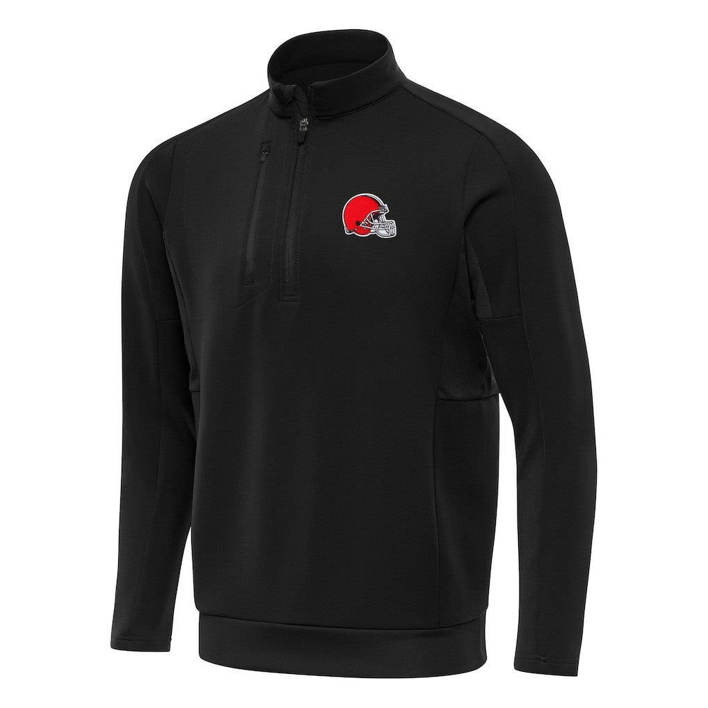 Cleveland Browns Antigua Generation Quarter-Zip Pullover Top - Black for sale