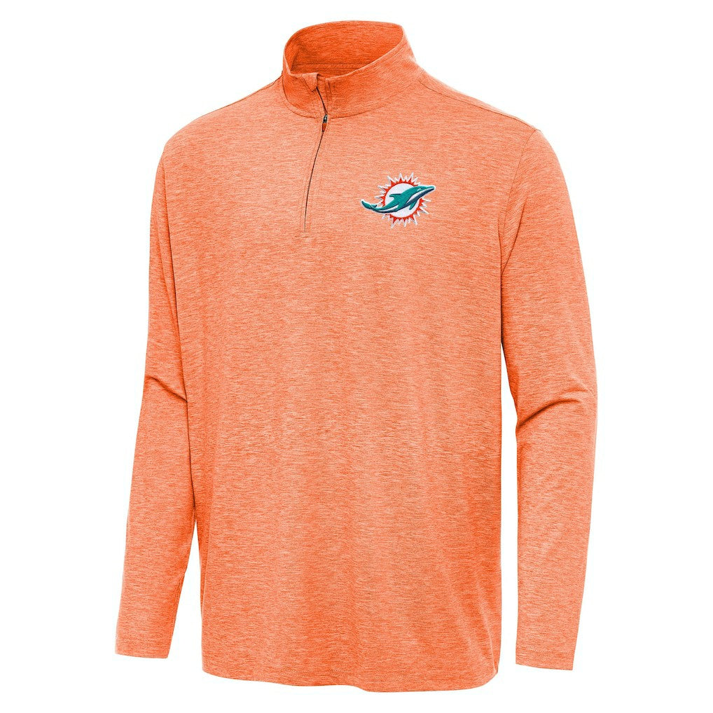 Miami Dolphins Antigua Hunk Quarter-Zip Jacket - Heather Orange online