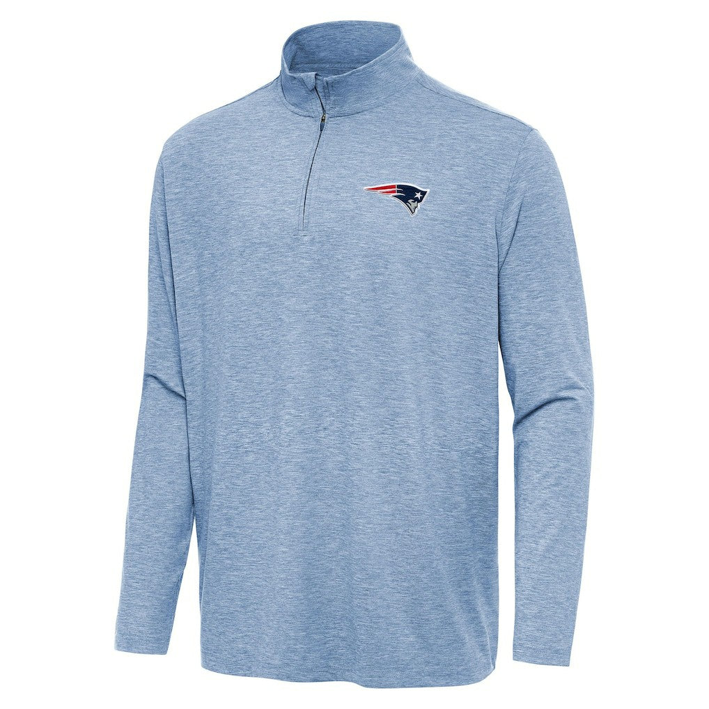 New England Patriots Antigua Hunk Quarter-Zip Jacket - Heather Royal discount