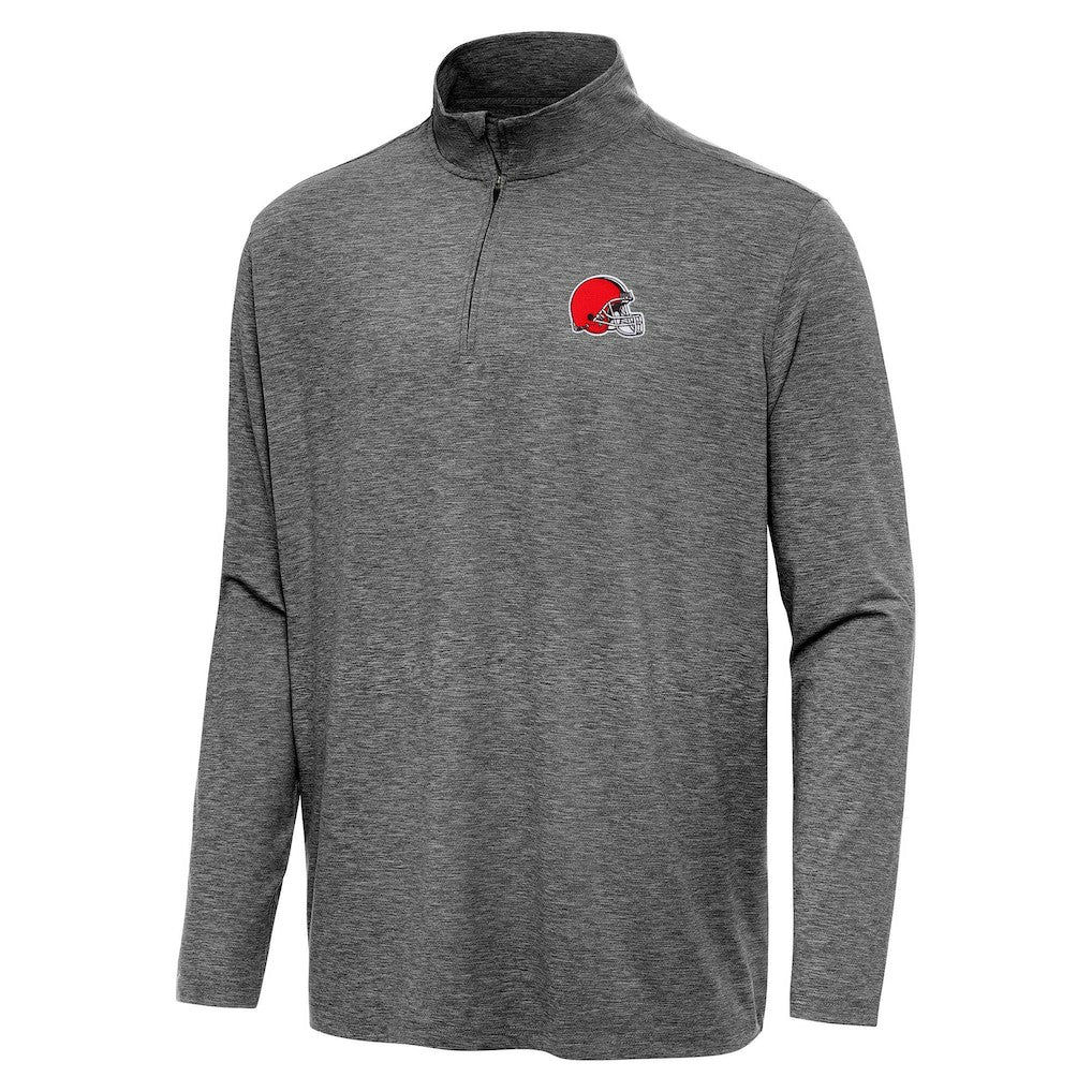 Cleveland Browns Antigua Hunk Quarter-Zip Jacket - Heather Black for sale