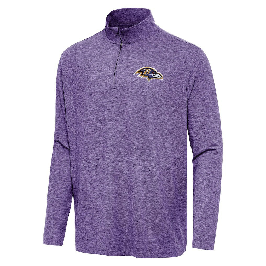 Baltimore Ravens Antigua Hunk Quarter-Zip Jacket - Heather Purple outlet