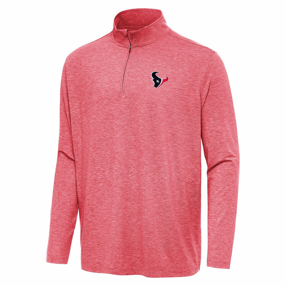 Houston Texans Antigua Hunk Quarter-Zip Jacket - Heather Red sale