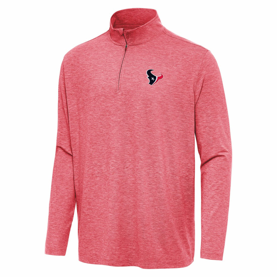 Houston Texans Antigua Hunk Quarter-Zip Jacket - Heather Red sale