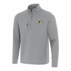 Green Bay Packers Antigua Insider Quarter-Zip Pullover Top - Gray outlet