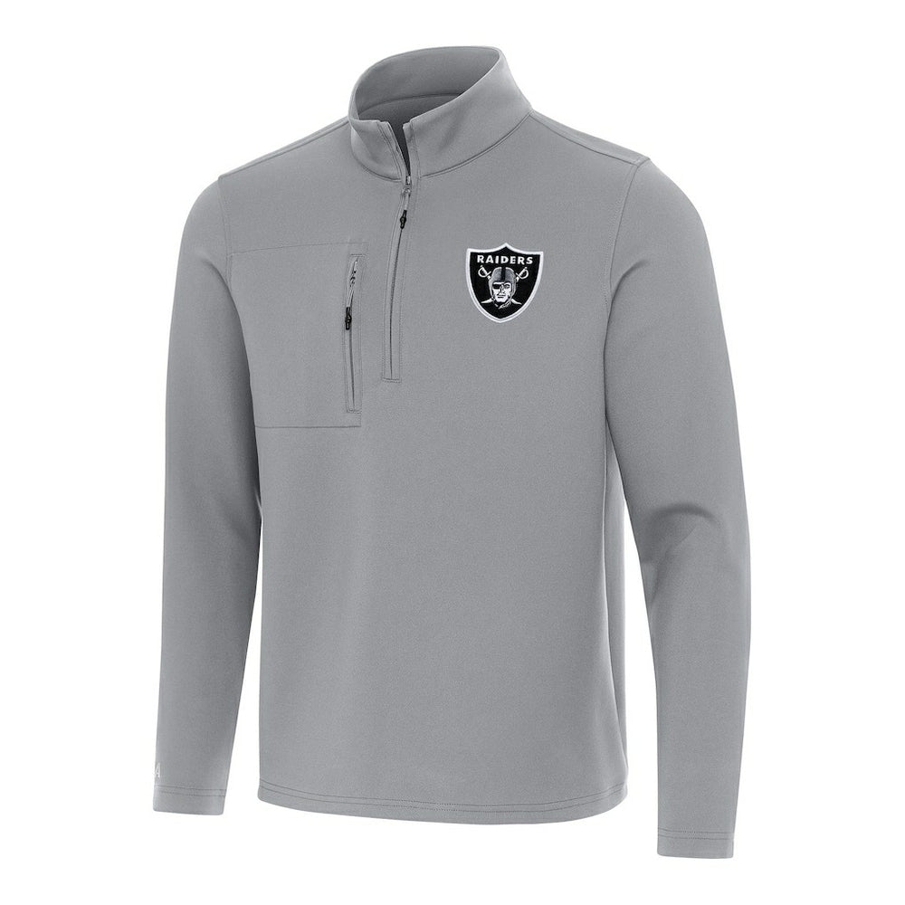 Las Vegas Raiders Antigua Insider Quarter-Zip Pullover Top - Gray outlet