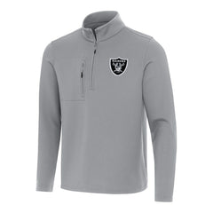 Las Vegas Raiders Antigua Insider Quarter-Zip Pullover Top - Gray outlet