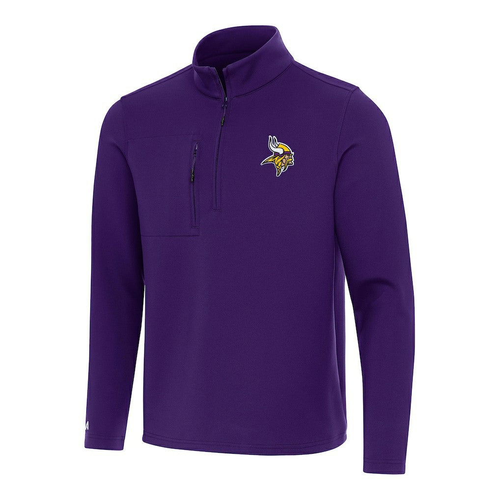 Minnesota Vikings Antigua Insider Quarter-Zip Pullover Top - Purple for sale