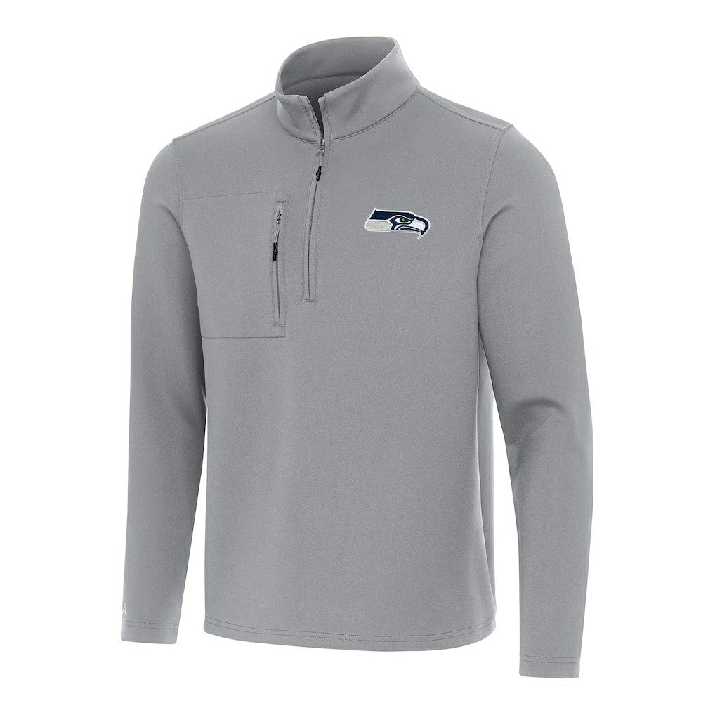 Seattle Seahawks Antigua Insider Quarter-Zip Pullover Top - Gray cheap