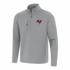 Tampa Bay Buccaneers Antigua Insider Quarter-Zip Pullover Top - Gray on sale