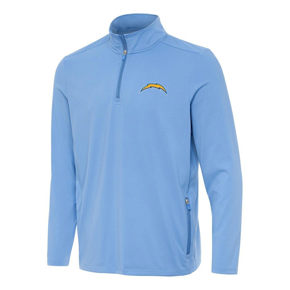 Los Angeles Chargers Antigua Perilous Quarter-Zip Pullover Top - Powder Blue outlet