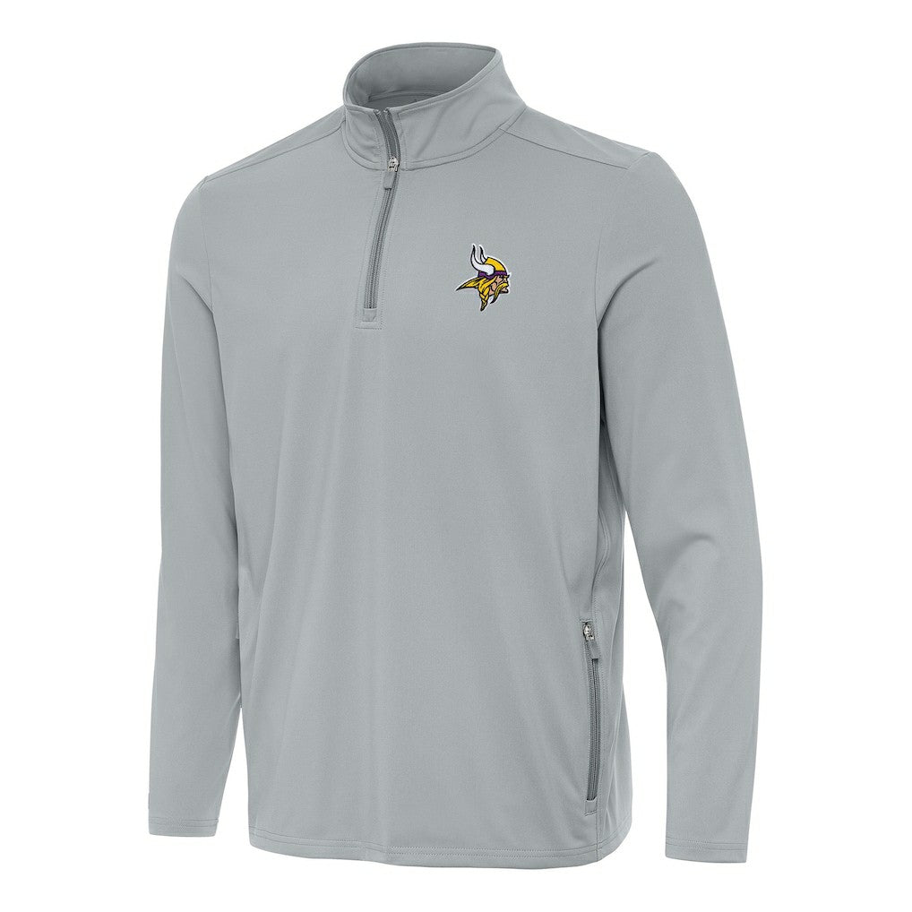 Minnesota Vikings Antigua Perilous Quarter-Zip Pullover Top - Gray discount