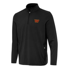Washington Commanders Antigua Perilous Quarter-Zip Pullover Top - Black sale